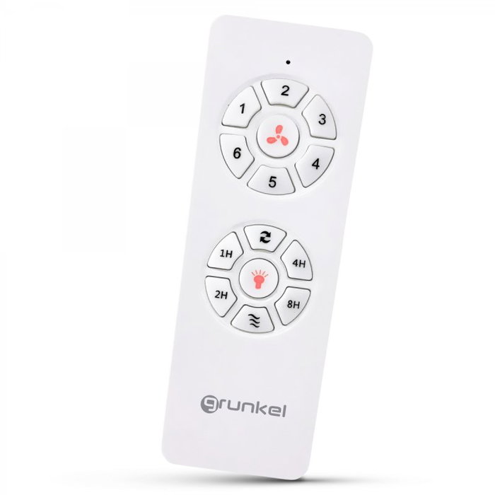Grunkel SKYECO-52 Ventilador de Techo con Luz LED, 132cm, Blanco